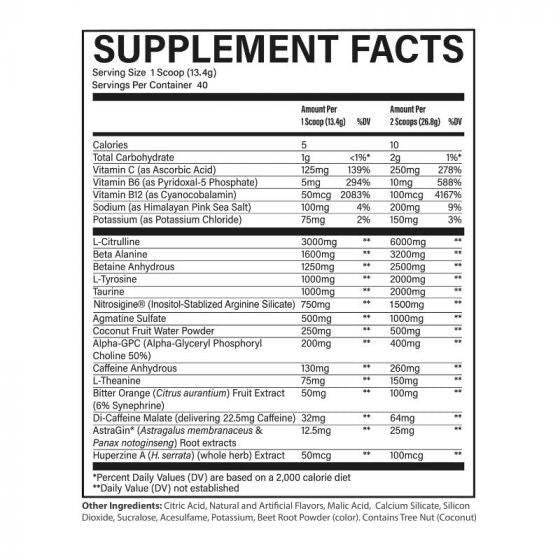 CBUM X RAW Thavage 40 Servings