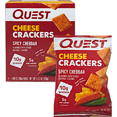 Quest Cheese Crackers bags