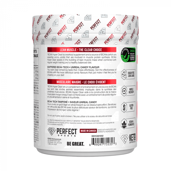 Perfect Sports Hyper Clear BCAA 45 Servings