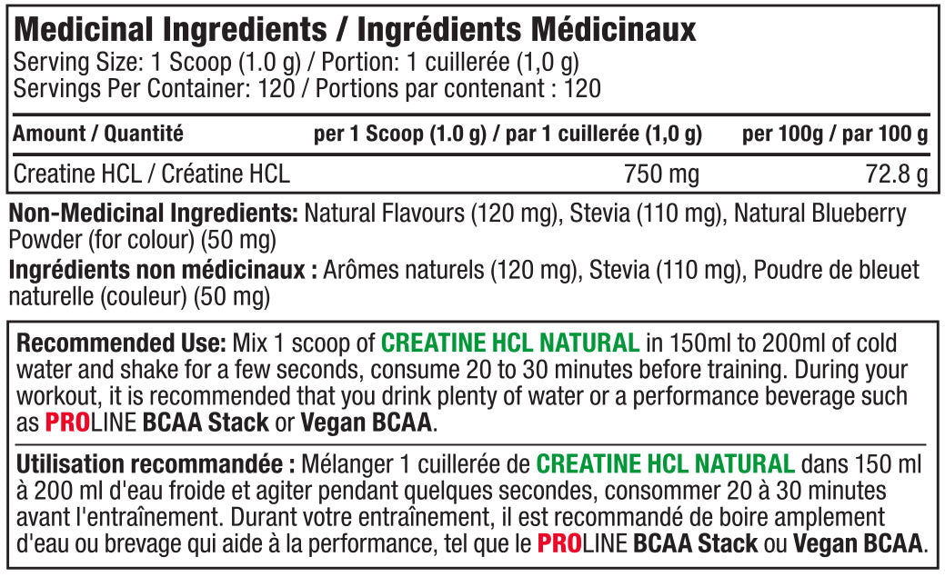 Proline Creatine HCL-Natural