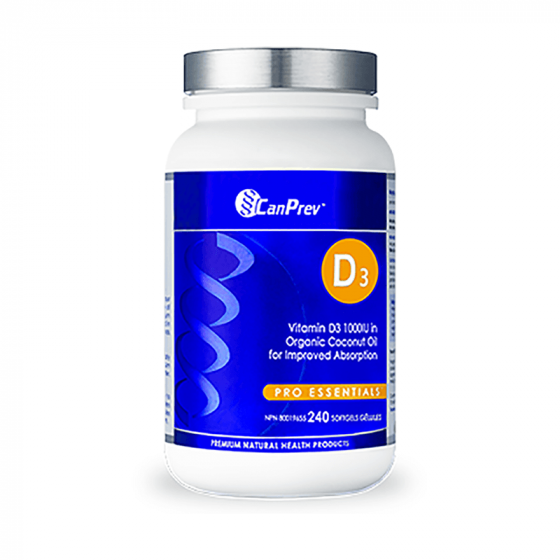 CanPrev D3 + Organic Coconut Oil 240 Softgels