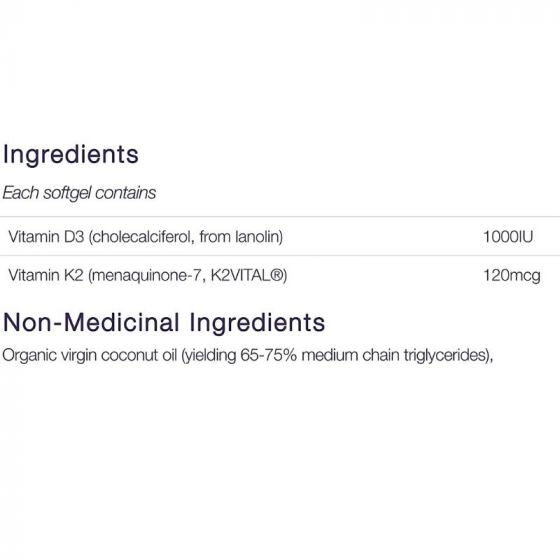 CanPrev D3 & K2 + Organic Coconut Oil 240 Softgels